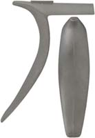 Buttplate, H. E. Leman Trade Rifle,
wax cast steel

Overall length 4-5/16", width 1-3/8", comb 2-13/16"
